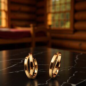 New Directions Elegant Gold-Toned Crisscross Clip-On Earrings